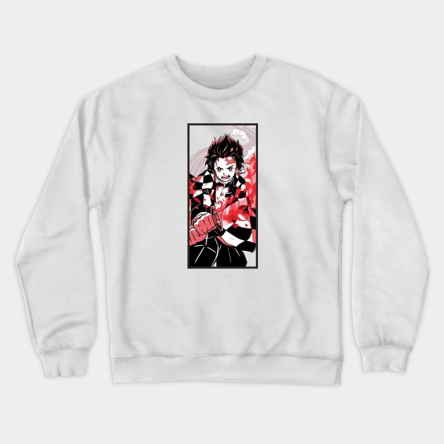 Hinokami Kagura white Crewneck Sweatshirt by karinasaita